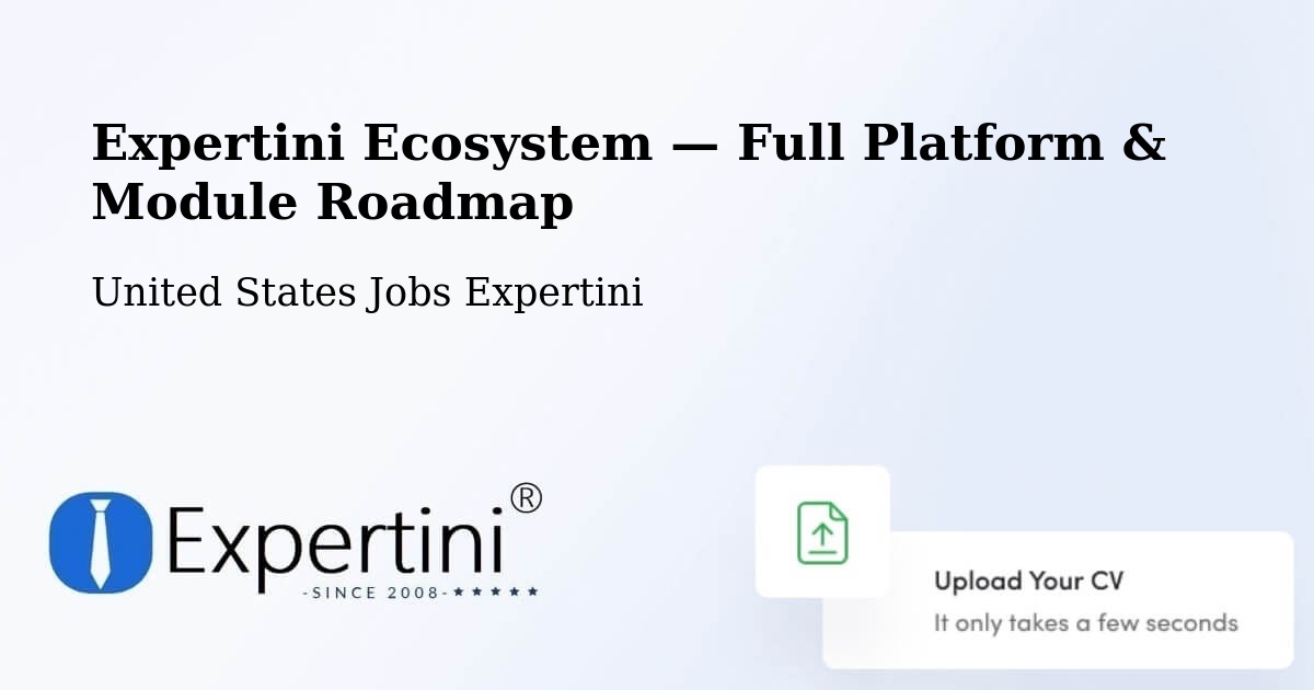 Expertini Ecosystem — Full Platform & Module Roadmap – Orlando
